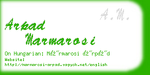 arpad marmarosi business card